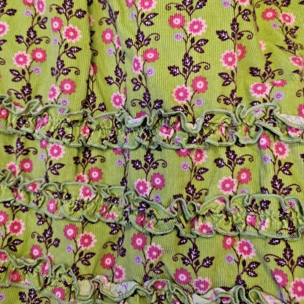 Hartstrings Girls Floral Lined Ruffle Dress - Picture 5 of 5